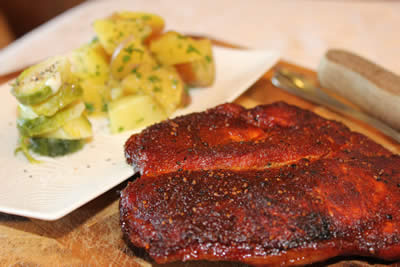 Smoked Chuck Roast with Bean Soup